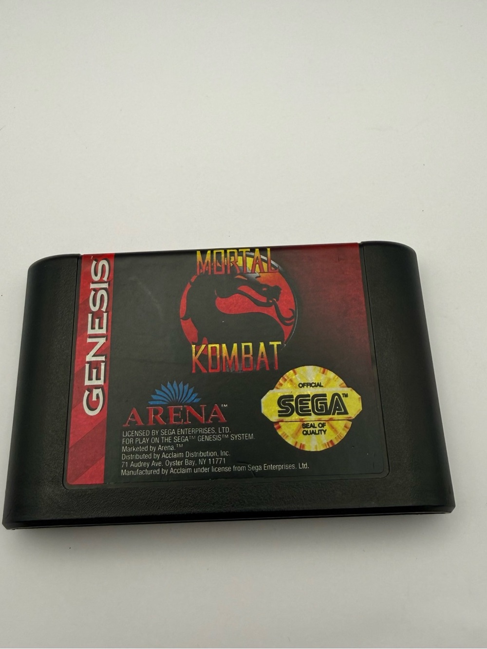 Arena Mortal Kombat for Sega Genesis Video Game Cartridge (Mortal Kombat Series)